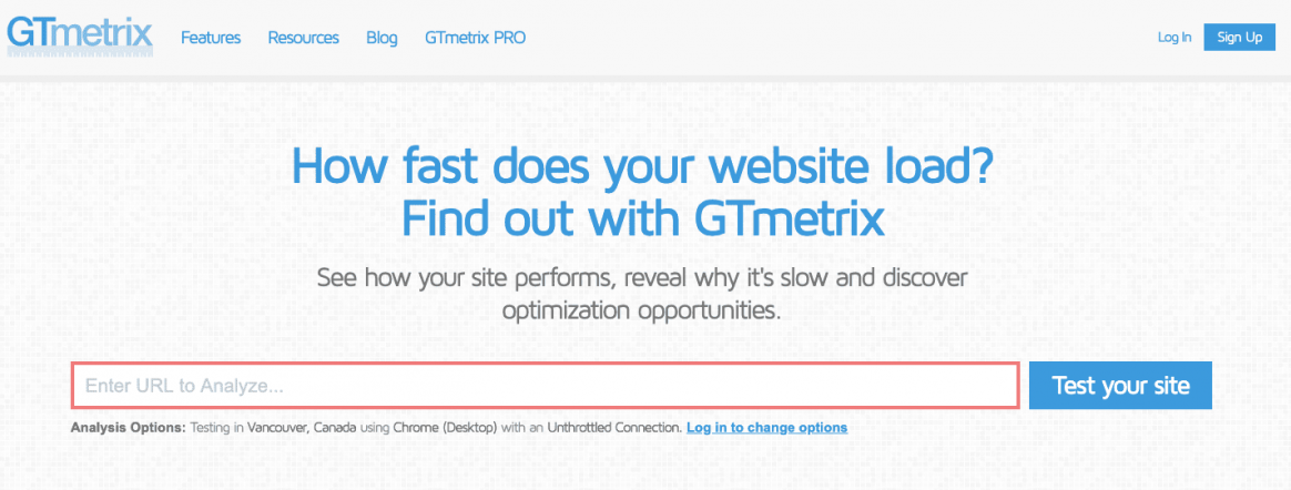 ferramenta de marketing e seo GTmetrix